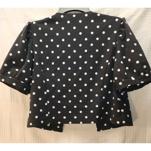 London Times Shrug Size 6 Puff Sleeve Short Open Front Short Sleeve - Picture 5 of 6